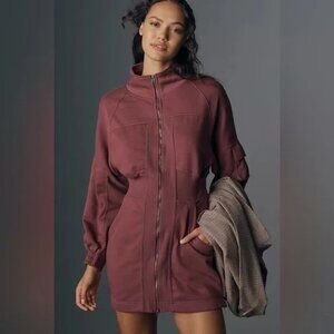 Daily Practice by ANTHROPOLOGIE Long-Sleeve Zip-Up Mini Dress
